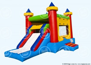 kid's inflatable bouncer castle combo with slide